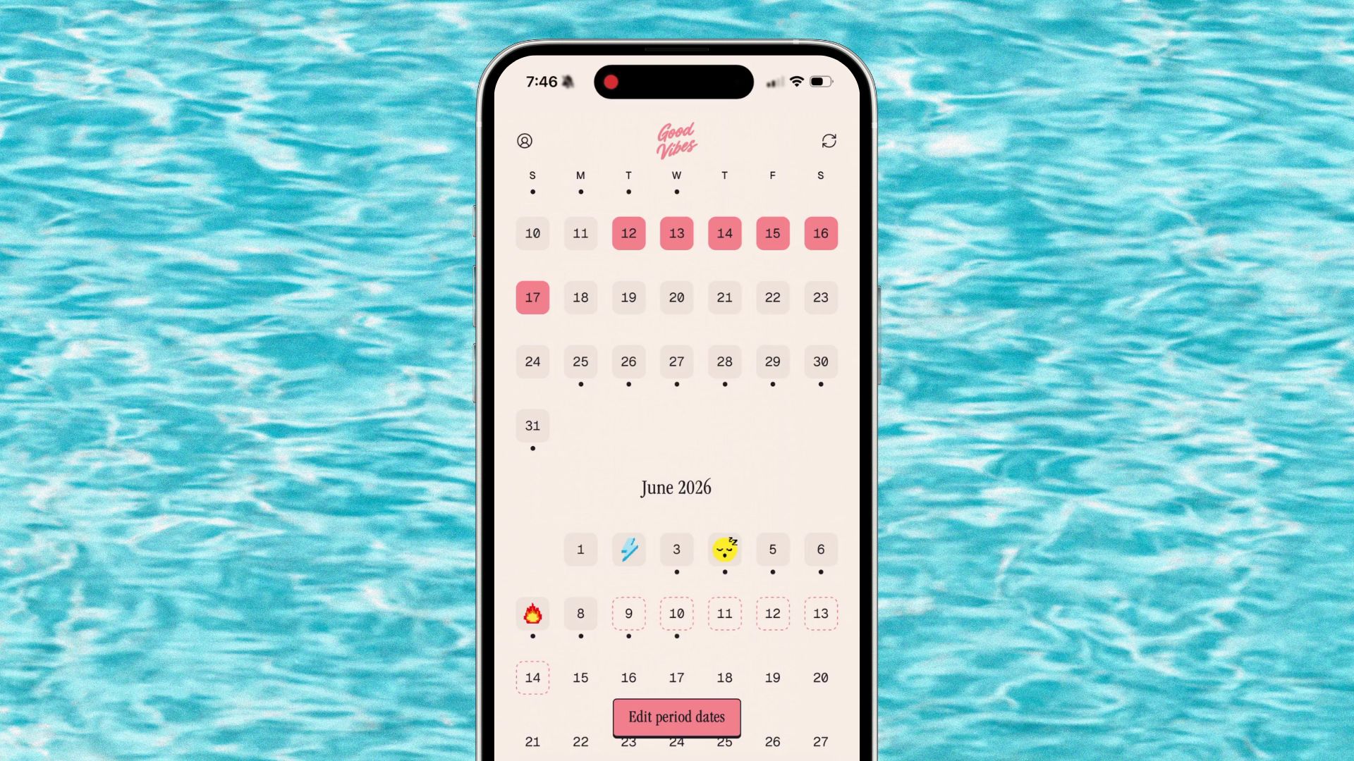 Good Vibes cycle calendar app