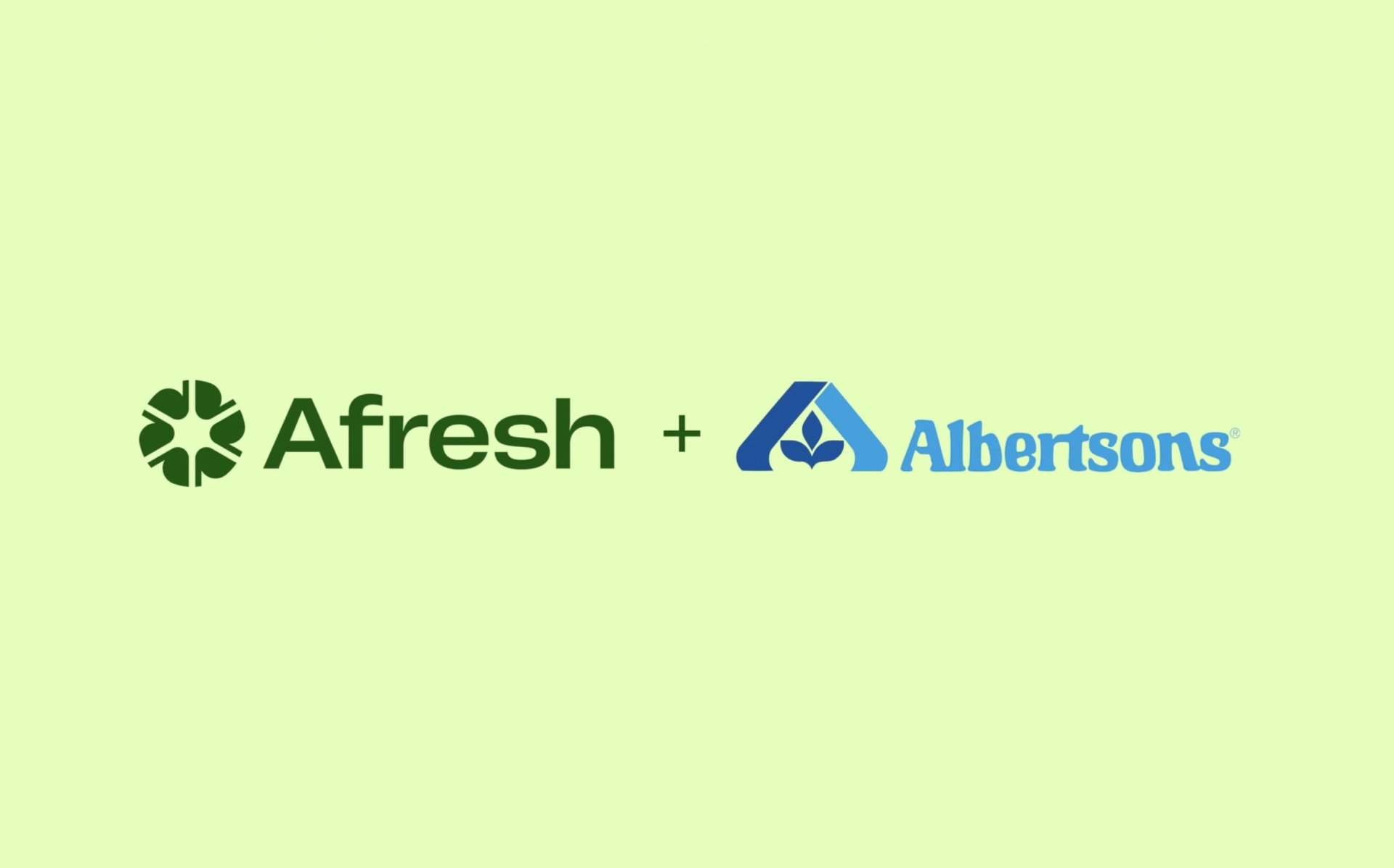 Afresh + Albertsons logo lockup